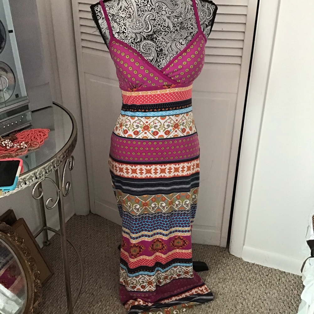 DEREK HEART. FITTED MAXI DRESS, M NWOT